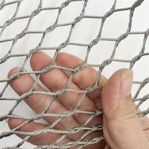 China Stainless Steel Knotted Outdoor Aviary Netting Poultry Netting Zoo Animal Rope Mesh wholesale