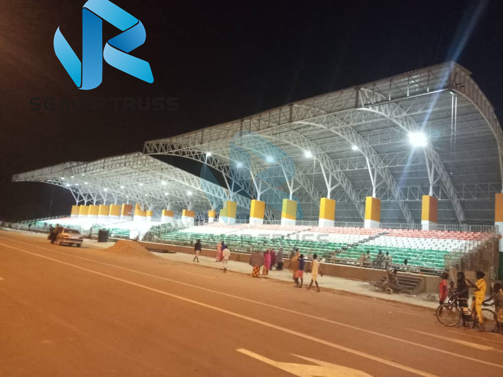 Stadium Roof Light Steel Structure , Customized Prefabricated Steel Buildings