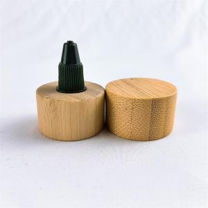 China bottle flip top cap twist bamboo cap for squeeze bottle for cosmetic wholesale
