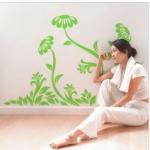 Contemporary Cool Reusable Flower Tree Wall Stickers LY-013