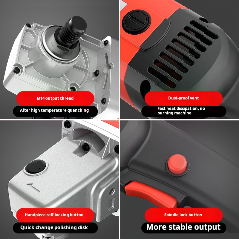 Rated Power 1250W Electric Polishing Machines Fixed Gear Change Portable OEM