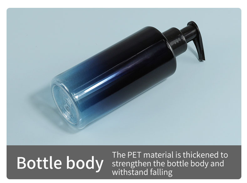 300ml 500ml Transparent Pump Bottle Cosmetic Shampoo Empty Bottle With Spray Pump Head