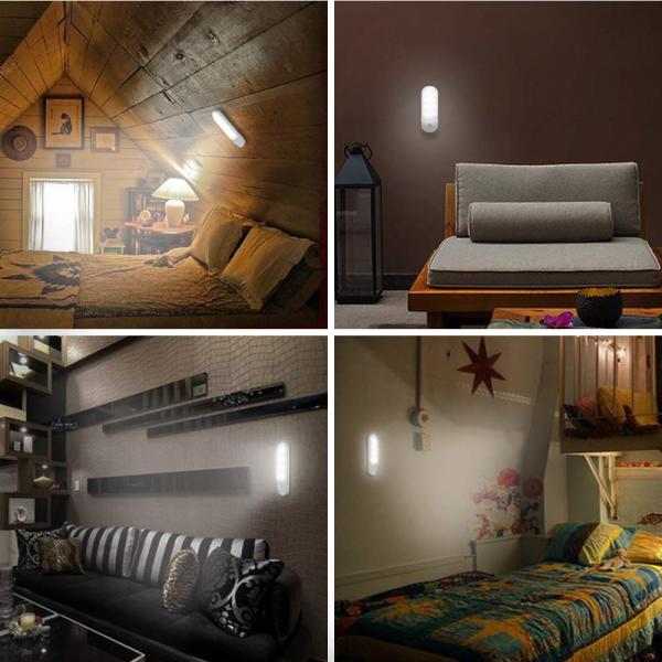 USB Rechargeable Motion Sensor Light,LED under cabinet light, Stick-On Night Light with USB Rechargeable Battery