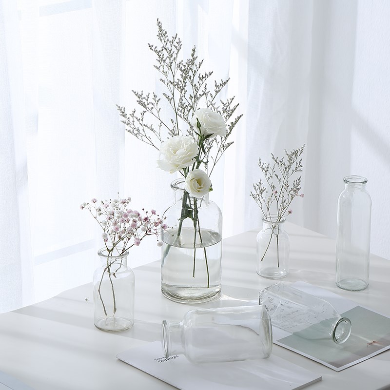 Wholesale Home Decorative Clear Flower Glass Vase factory