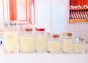China Luxury Clear Bird'S Nest Glass Honey Jars 50ml 100ml 280ml High White Glass wholesale