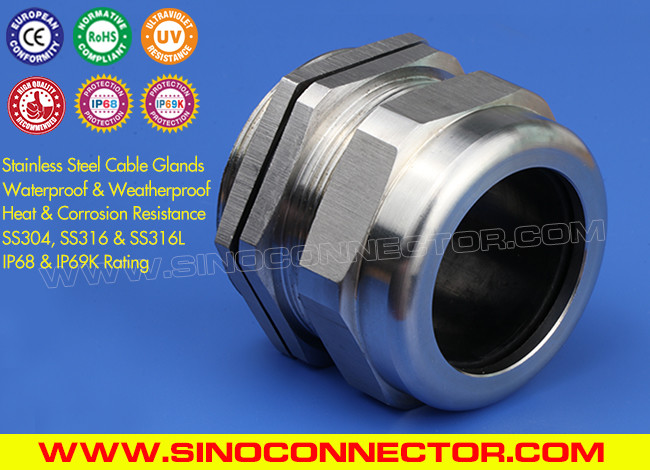 Watertight Metric Stainless Steel Cable Gland IP69K/IP68 Rating (BS EN 1.4301/1.4401/1.4404) 