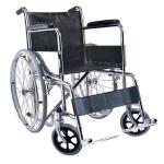 Red Compact Folding Wheelchair 110KG Lightweight Fold Up Wheelchair