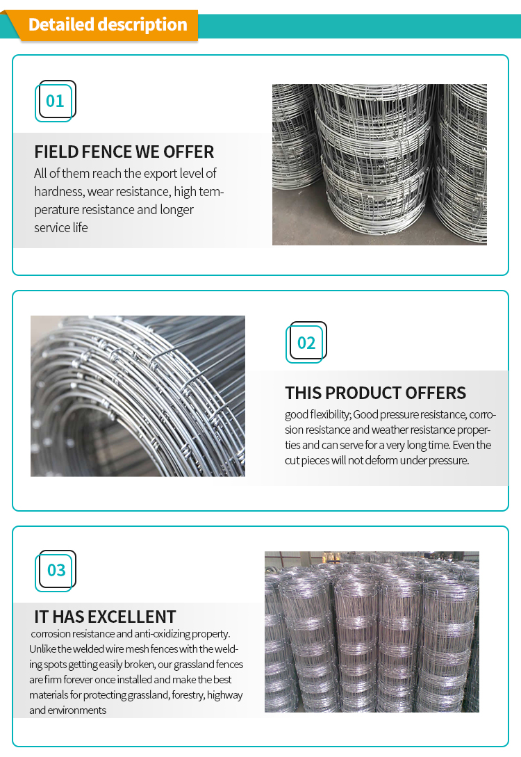 Anping manufacturers directly sell galvanized rust-proof wire mesh breeding fence fence cattle and sheep block