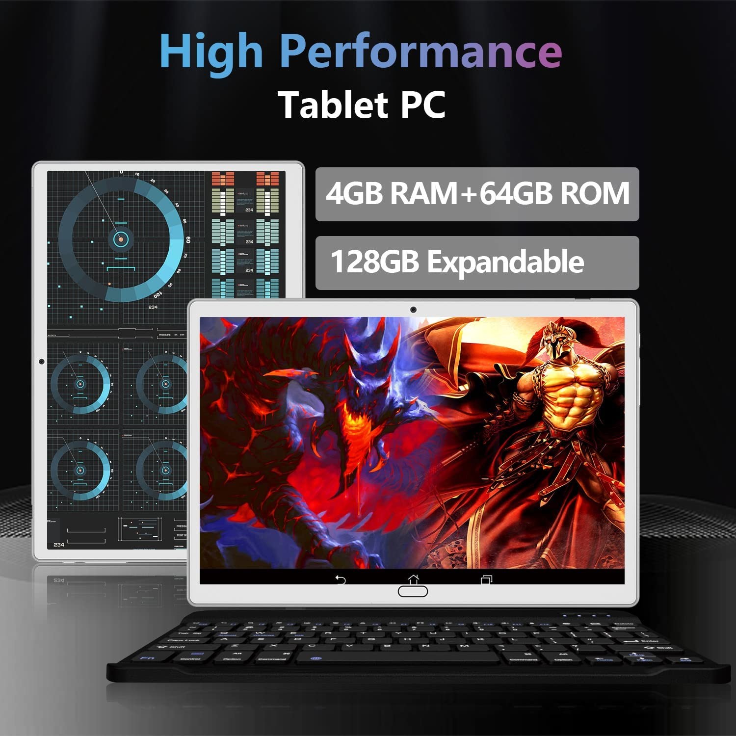 10 Inch Octa Core Chromebook Tablet PC Windows 2 In 1 With 4+64/128GB