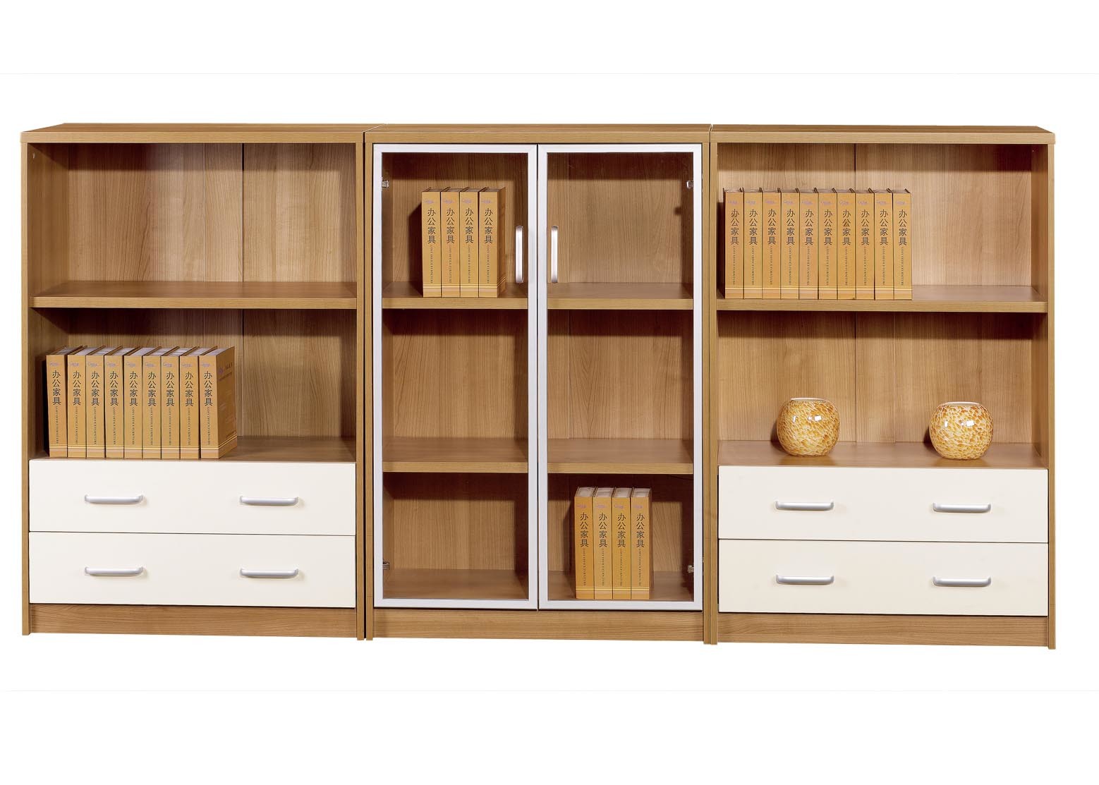 1.2m Low Height Office File Cabinets Light Cherry Appearance No Sharp Edge