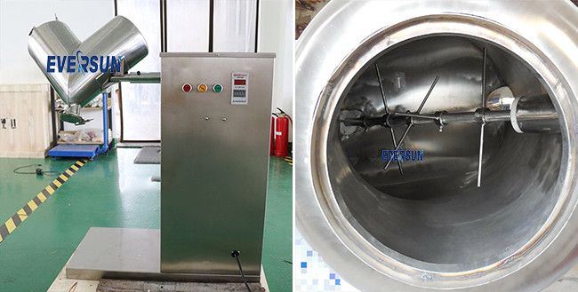 Stainless Steel 304 / 316L V Type Mixer Machine For Mixing Feed Formula