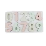 Educational Training Silicone Puzzle , Arabia Number Shape Toddler Jigsaw Puzzle
