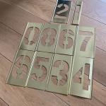 Letter And Number Brass Interlocking Stencil Custom Shaped