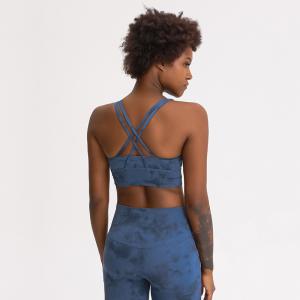 China Camo Sexy Cross Back Women Yoga Bra Shockproof Fitness Sports Bra High Elastic wholesale