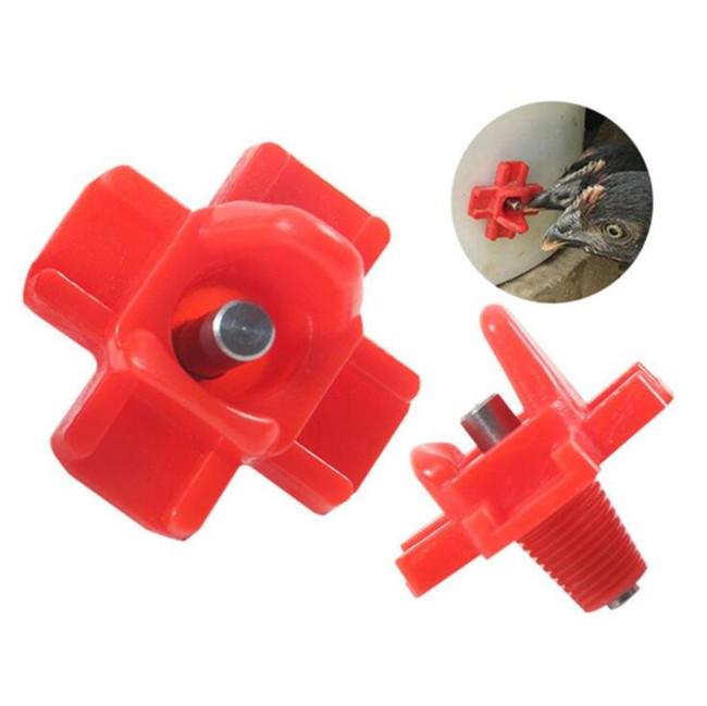 Horizontal Side Mount 8mm Pipe Poultry Water Drinkers Chicken CNC