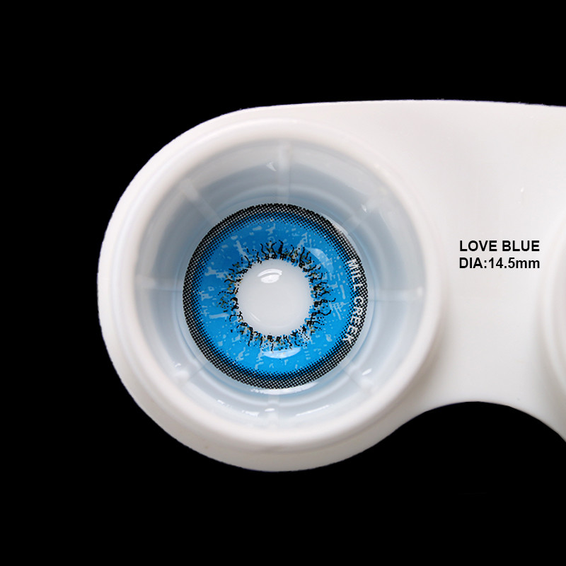 14.0mm Colored hazel Blue Eye Contact Lenses Looking Fresh Circle For Costume