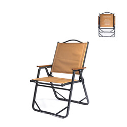 Skidproof Padded Aluminum Folding Camping Chair 54x52x78cm 100kg Capacity