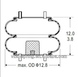 China Double Convoluted Air Spring Air Suspension 2B12-313/ FD330-22 364 W01-358-7405 wholesale