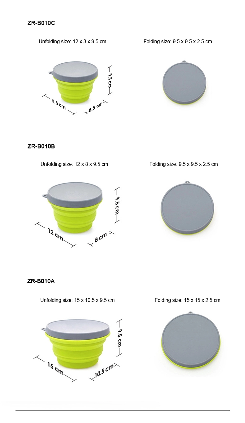 Hydroforming Travel Collapsible Silicone Bowl Set Of 3
