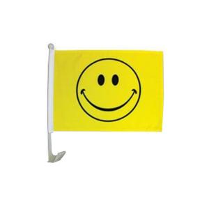 China Smile Flagolden car flags screen printed high quality wholesale