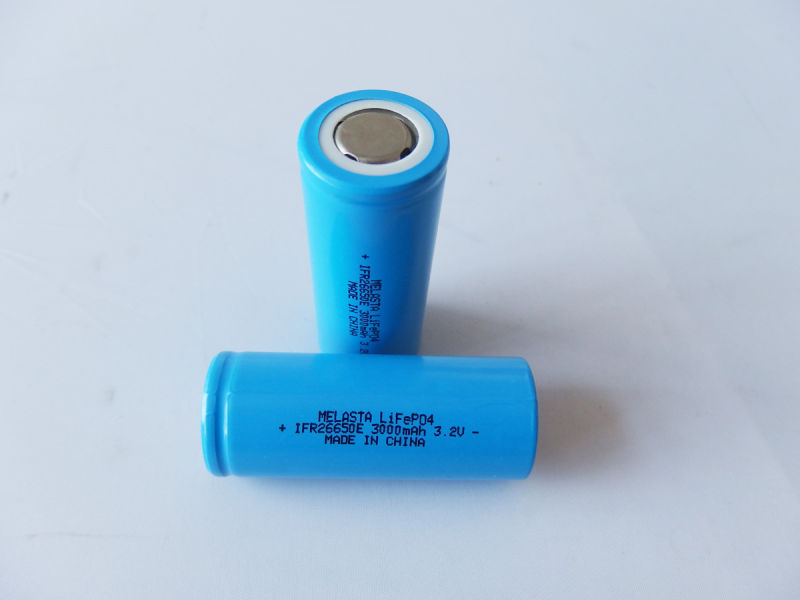 3.2V 3000mAh Lithium Iron Phosphate Rechargeable Battery (IFR26650E)