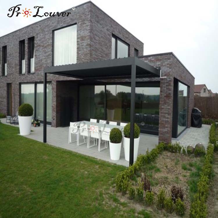 Chinese Top Manufacturer Customized Louver Roof System, Outdoor Aluminum Pergola Gazebo
