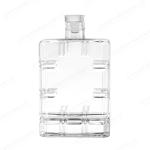 Clear 500ml 50cl Square Glass Gin Bottle Vodka Spirit Liquor Tequila Rum Whiskey