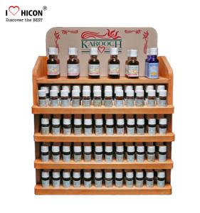 China Optimise Sales Wooden Display Stands Body Oil Essential Oil Display Rack wholesale