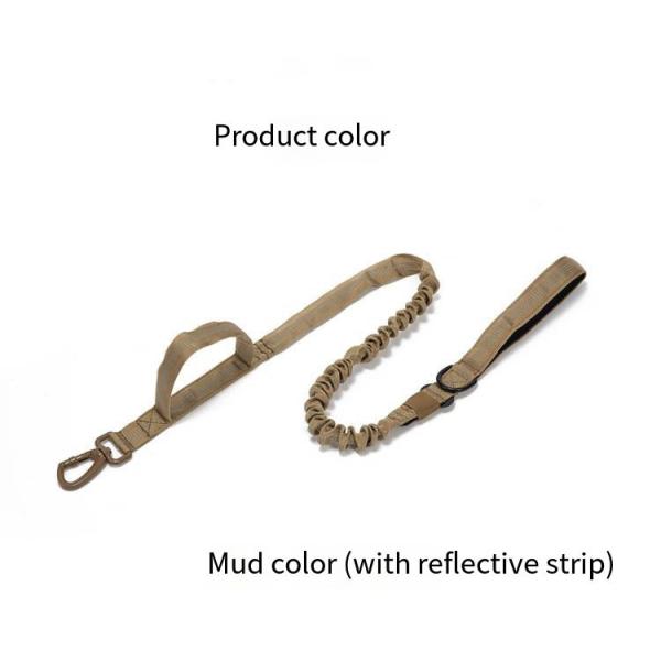 Pet Explosion Proof Reflective Leash Double Handle Nylon Tactical Dog Leash