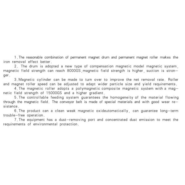 Non-Metallic Mineral Ore Magnetic Separator Machine with Motor Core Components and 1