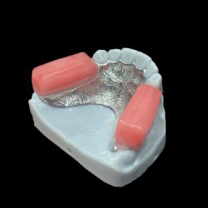 High-Precision Wax Rim and Bite Block for Denture Jaw Relation Recording