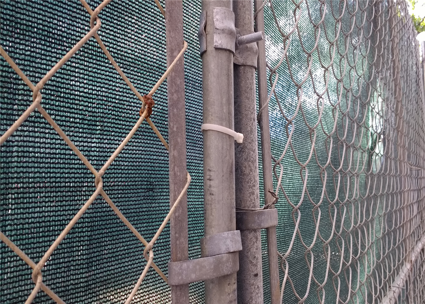 Silver 8ft X 12ft Chain Link Construction Fence ASTM A392-06 Standar