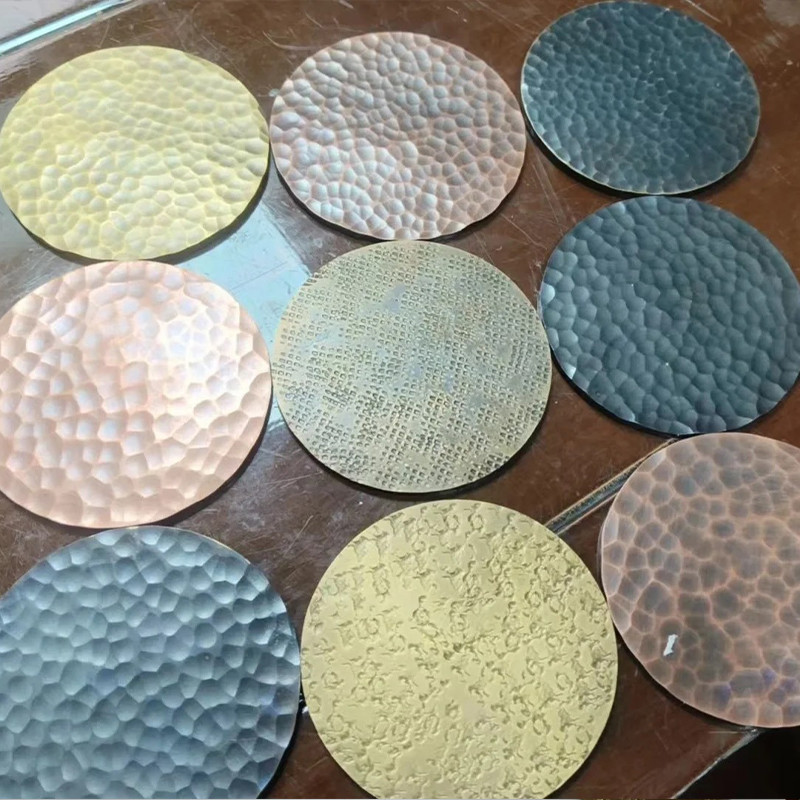 Hammered Metal Sheet 304 316 Black Stainless Steel Sheet Cladding Ripple Shape for Wall Panel