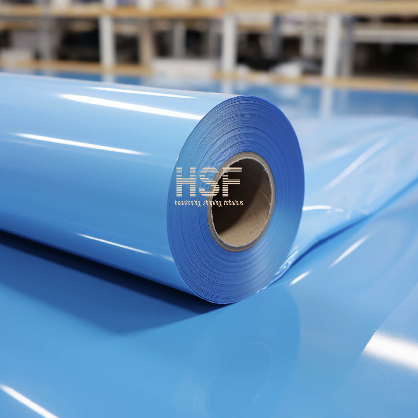 40 μm opaque blue PE release film, silicone UV cured, for protective and packaging, tapes, labeling and graphics
