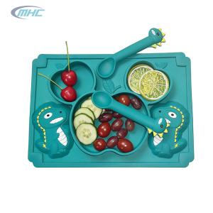 China Food Grade Silicone Baby Tray Custom Feeding Plates And Bowls PPA PVC Free wholesale