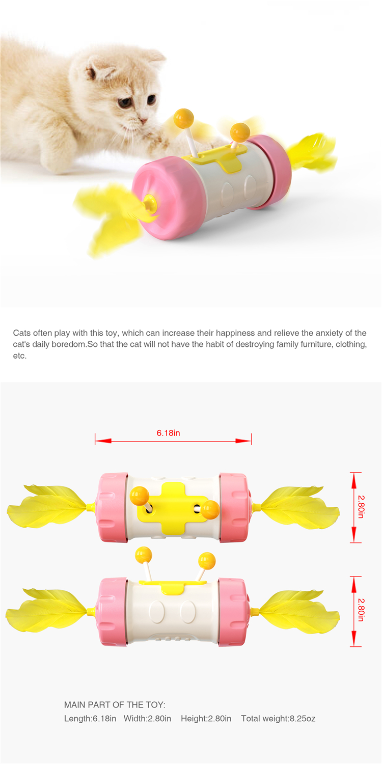Hot Sale Cat Balance Car Cat Catnip Hair Interactive Self-playing Pet Toy