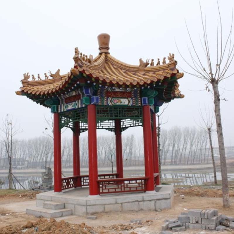 Pagoda Chinese Style Pavilion 2.8m Traditional Temple Chinese Wood Gazebo