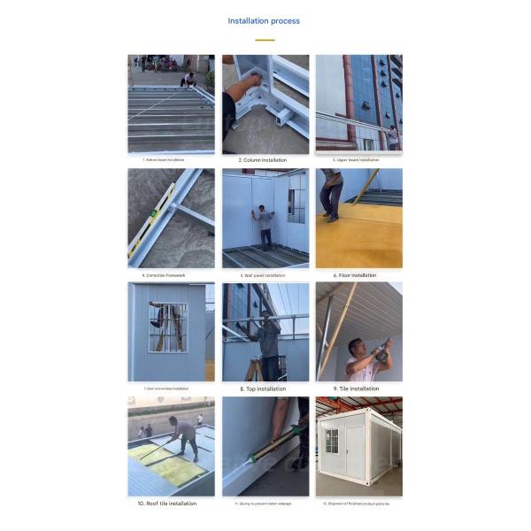 Sandwich Panel Modified Shipping Container House for Convenient Relocation