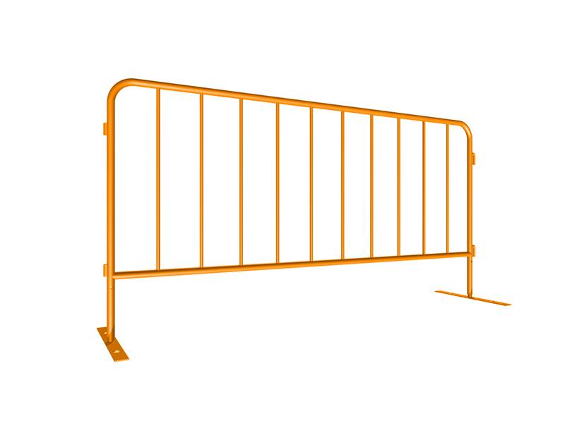 A drawing of 2.2 m * 1.1 m crowd control barriers with 10 uprights.