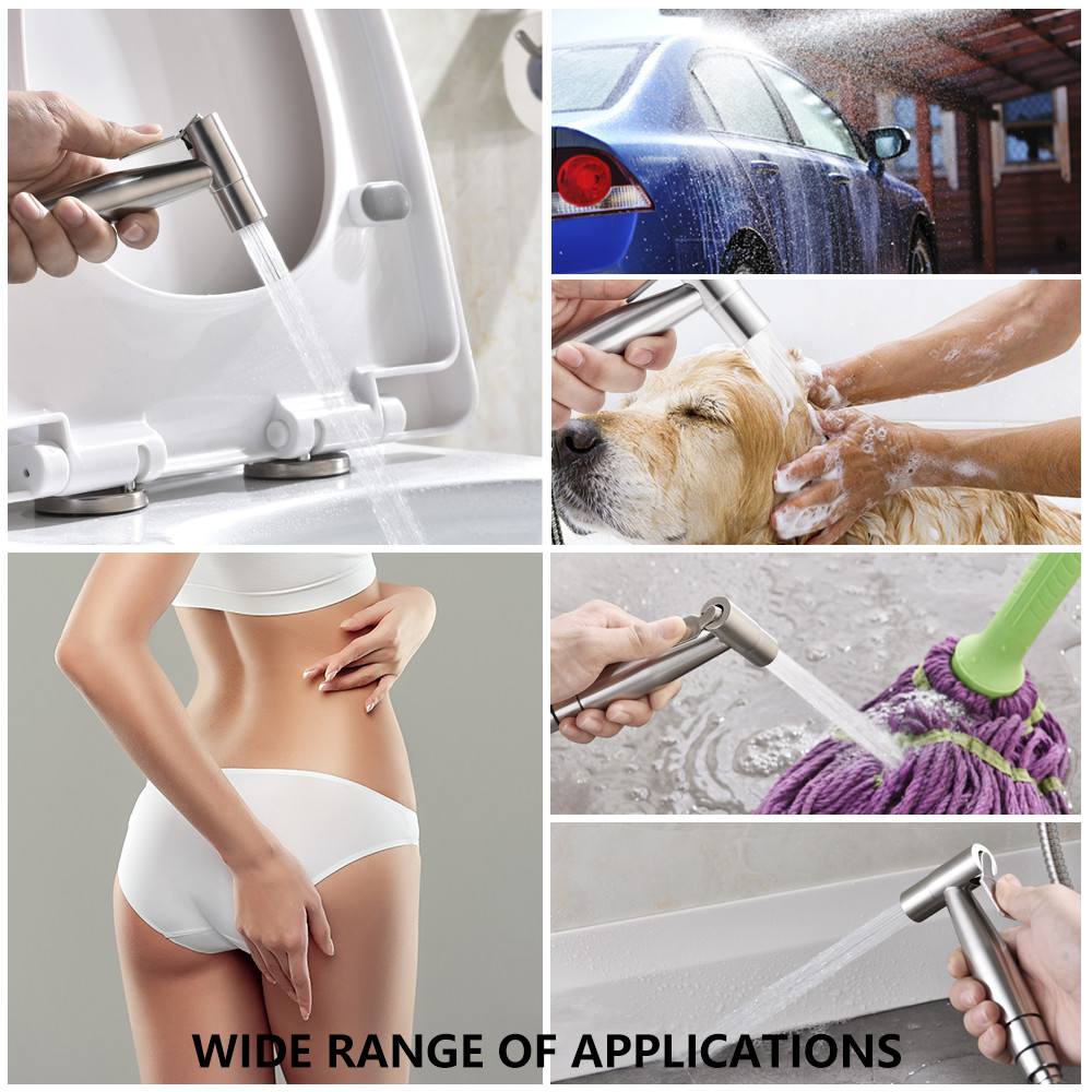 Chrome Muslim Hand Shower Toilet Jet Spray For Washroom
