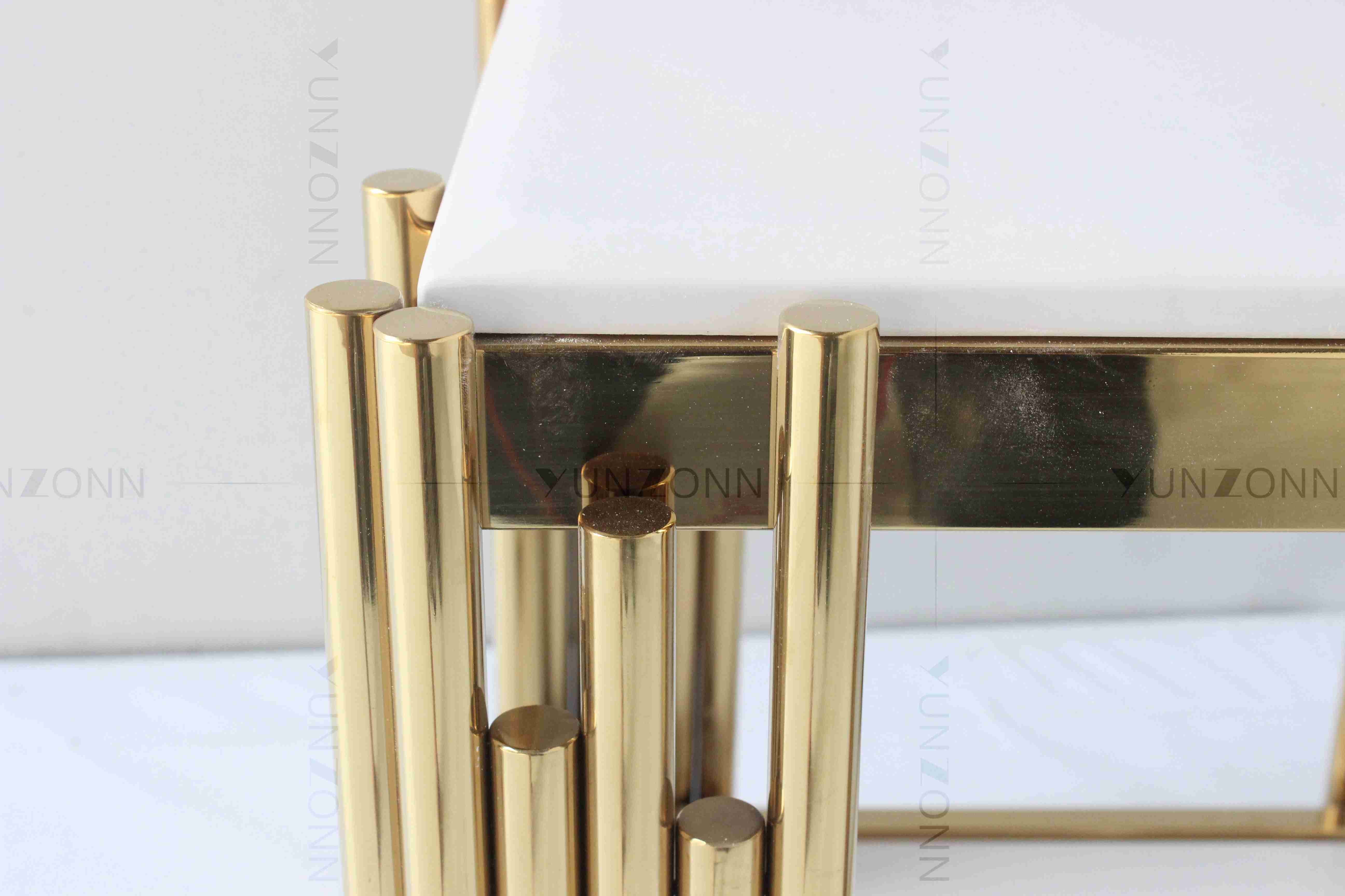 Stainless Steel Elegant TV Table Center Table Living Room Furniture With Drawer