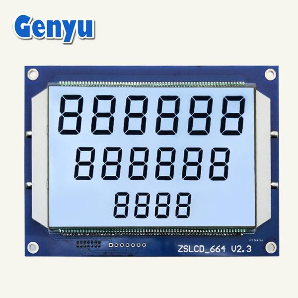 Custom LCD Display Module 8 Digit 7 Segment Display with Black Background LCD Size TN VA Black Monochrome LCD Screen