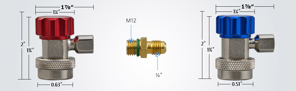 Brass AC Unit Repair Parts Female R134a Quick Coupler Wear Resistant