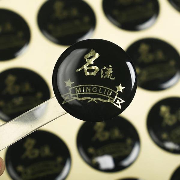 Die Cut 3D Logo Epoxy Dome Stickers , Epoxy Domed Labels
