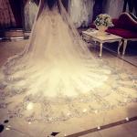 Embroidery Cord lace with Rhinstone Ivory/White Bridal Veil Wedding Accessories