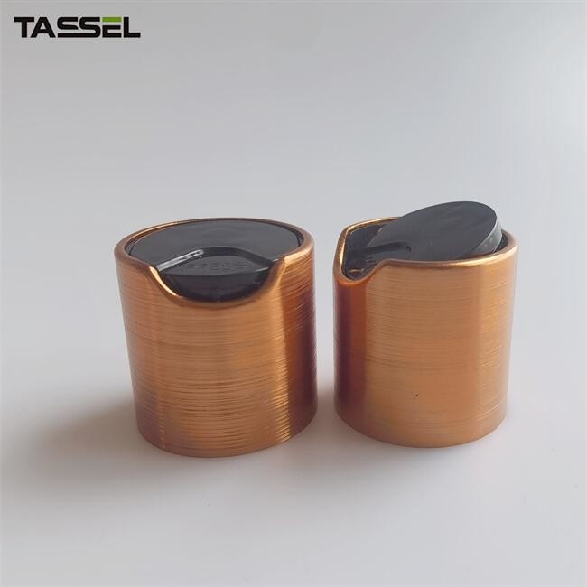 Brushed Bronze Aluminium Disc Top Cap 24/410 Bronze Cap For Shampoo