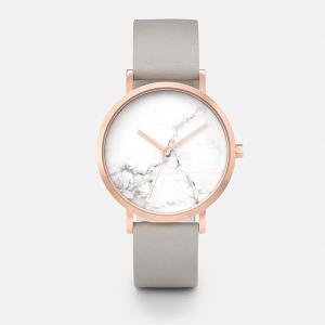 China Leather Band Real Marble Face Womens Watch 3atm Water Resistant wholesale