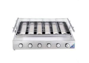 China Factory Price Smokeless Barbecue 6 pcs burner Gas CStainless Steel BBQ Grill Ceramic Infrared Burner wholesale