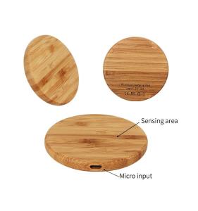 China Eco-Friendly Bamboo Wireless Charger, Ultra Light and Thin Wooden Wireless Charger Pad wholesale
