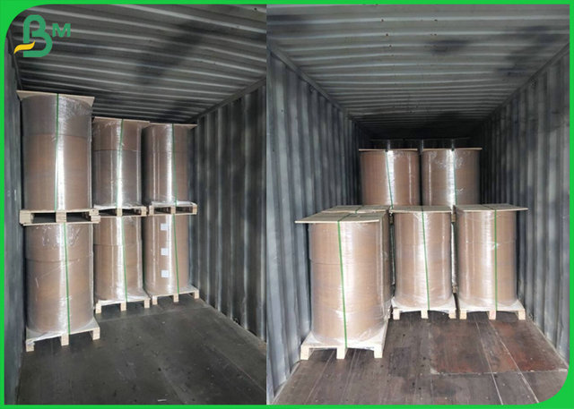 24inch 30inch 40gr 50gr 60gr Brown Paper Coated PE 1 Side For Food Paper Bags 